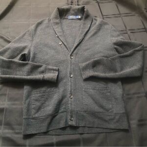 Polo Ralph Lauren Black Men’s Medium Shawl Collar Sweater Cotton Cardigan